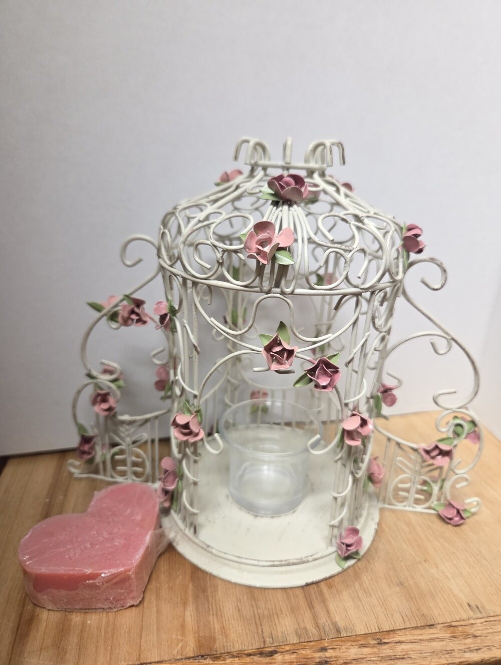 Vintage PartyLite Metal Rose Garden Gazebo Tealight/Votive Holder